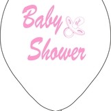 Baby Shower balónek bílý holka